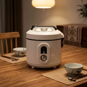 Kitchen Rice Cooker Mechanical Type for Household 4L with Non-Stick Coating Inner Pot Traditional Style Cooking Pot