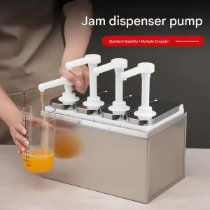 Kitchen Squeeze Bottle Press Dispenser for Sauces Syrups Seasonings Stainless Steel Bar Accessories Washable Multifunctional