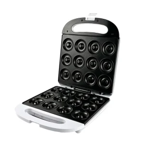 Kitchen Waffle Doughnut Baker 12 Holes Electric Non-Stick Donut Maker for Family Snacks