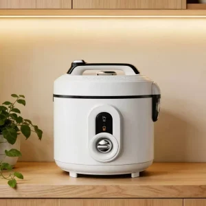 Kitchen and Household Appliance 4L White Electric Rice Cooker with Non-Stick Inner Pot