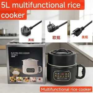 Kitchenware 5L Electric Smart Digital Rice Cooker 24H Keep Warm Non Stick Steamer Pot Multi-Function Timer