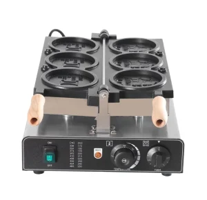 Korean Coin Waffle Machine Commercial Coin Bread Maker Circular Pancake Maker Sandwich Cheese Snacks Bakeries Coffee Shops