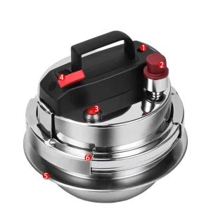 Korean Style Mini 304 Stainless Steel Eco-Friendly Pressure Cooker with Non-Stick Exterior High Pressure Fragrant Rice
