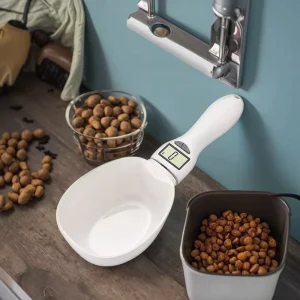 LCD Display Pet Food Nutrition Household Kitchen Scales 1g Division ABS Material Dog Food Weighing Battery Operated