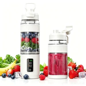 LED Display 6 Blades 600ml Portable USB Rechargeable Smoothie Blender Mini Personal Tritan Housing Household Car Outdoor