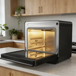 LED Display Timer Home Commercial Steel Steam Air Fryer Oven Household Steam Air Fryer Oven