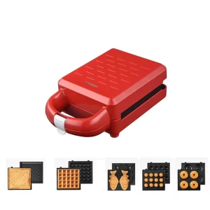LFGB Approved BPA Free Non-stick Coating Easy Clean Mini Electric Plastic Waffle Maker for Household Use