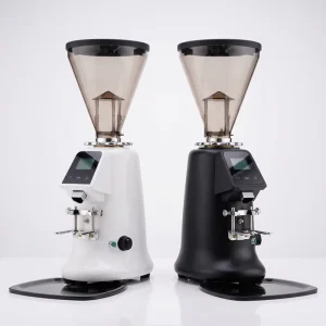 LHH 600AD Professional Electric Espresso Coffee Grinder with Avocado Green LED Touch Screen Flat Burr for Household Outdoor Use