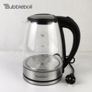 Large 2L Electric Kettle Stainless Steel with Glass Design for Household Gifts Spot Water Curing Pot