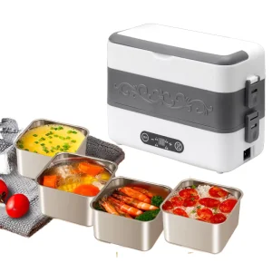 Large 4L Capacity Multi Functional Portable Office Worker Food Heater Electric Lunch Box Intelligent Plug In Household