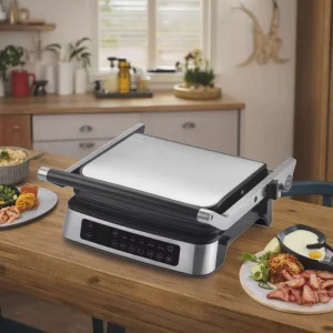 Large 5 in 1 Multifunction Detachable Plate Household Sandwich Maker Panini Press Grill Electric Griddle 180 Degree Opening
