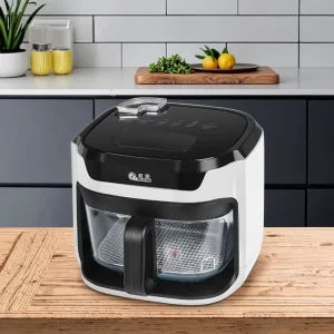 Large 7L Capacity Air Fryer with Steam Function Touch Screen Home and Commercial Use Glass Pot