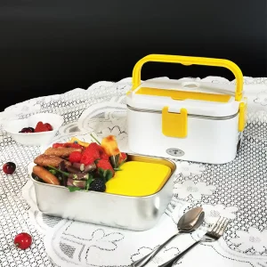 Large Capacity 1.80L 2L Tiffin Bento Food Container Warmer Electric Heating 24V 12V Car Thermal Lunch Box for Truck Travel