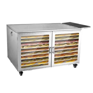 Large Capacity 10 Trays Stainless Steel Solar Powered Dehydrator Temperature Control 35-75
