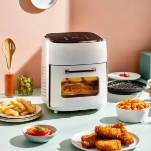 Large Capacity 15L Multifunctional Air Fryer Electric Oven with Digital Control Easy to Clean Household Kitchen Appliance