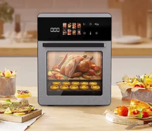 Large Capacity 16L Commercial Smart Air Fryer Oven Galvanized Steel Inner Touch Screen Digital Multifunctional Square Household