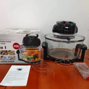 Large Capacity 20L Multifunction Glass Air Fryer Cooker Desktop Electric Wave Turbo Convection Oven French Fry Machine for Home