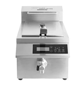 Large Capacity 8L Commercial Electric Induction Deep Fryer 3500W 5000W Single Burner Cooker for Potato Chips and Chicken