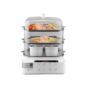 Large Capacity Automatic Electric Food Steamer Multifunctional Household Cooking Machine for Breakfast External Water Adding