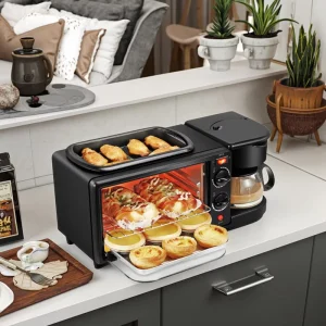 Large Capacity Factory Direct Sales in Stock 3 in 1 Breakfast Station with Multifunction Oven Coffee Maker