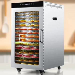 Large Capacity Food Drying Machine Commercial Dehydrator for Fruits Meat Jerky Seafood Bamboo Shoots Mushroom