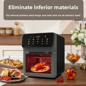 Large Capacity Modern Square All in One Electric Oven Smart Touch Air Fryer Microwave for Households Plastic Material