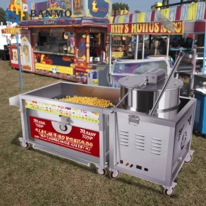 Large Capacity Popcorn Machine 3 Mins Batch Electric Dual Power Popcorn Maker for Cinema and Amusement Park