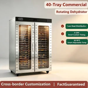 Large Commercial Electric Stainless Steel Dehydrator Air Dryer for Jerky and Fruit Vegetable Drying
