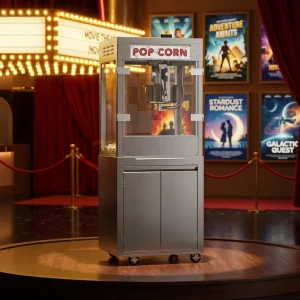 Large Commercial Stainless Steel Popcorn Machine 16 Oz Kettle Automatic Snack Maker for Cinema Restaurants