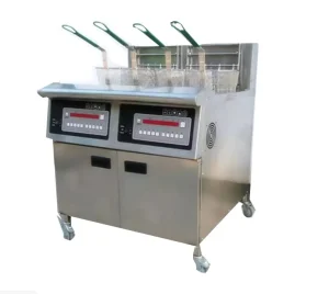 Large Deep Fryer Open Fryer With Computer Panel 2 Tanks for Potato Chips