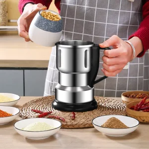 Large Espresso Bean Coffee Grinder Electric Manual Coffee Grinders for Home Use with Handle