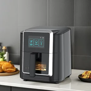 Large Multifunctional Electric Air Fryer Oven Intelligent TFT Touchscreen Plastic Construction 7L Capacity Non-Stick Household