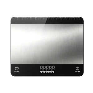Large Platform Stainless Steel Kitchen Scale 15kg Digital Food Scale with Measuring Ruler