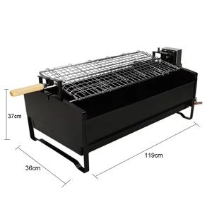 Large Size Automatic Rotisserie for BBQ Kebab Mishkak and Shish Tawook Detachable Auto Rotary Grill