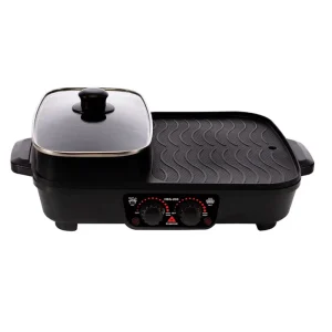 Large Size Round Electric Griddles Electric Hot Pot with Grill Plate