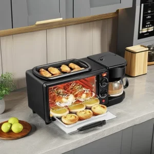 Large Space 3 in 1 Multifunctional Breakfast Machine Includes Coffee Maker for Busy Mornings