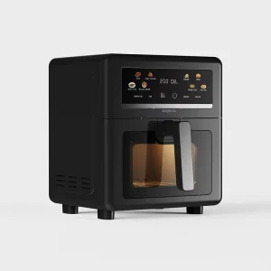 Large Square Shape Freidoras De Aire Digital Control Hot Glass Air Fryer