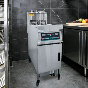 Large Twin Electric Deep Fryers Professional Automatic Chicken Restaurants 14L 14L Fryers with Oil Filter Machine