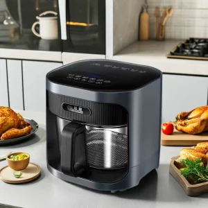 Large capacity 7L Rice Cooker Oil free Hot air Fryer Digital Oven Air Fryer Available in Stock