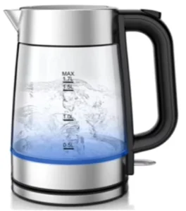 Large capacity Glass Cordless Electric Kettle Boil Dry Protection Keep Warm Function Hotel Use Automatic Shut off 1.7L