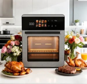 Larger Capacity All in 1 16L Oil Free Stainless Steel Digital Control Hot Air Fryer Oven for Home or Restaurant Use