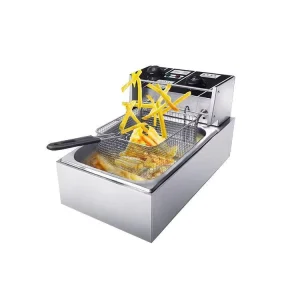 Latest Design Electric Fryer 1 Tank 1 Basket Stainless Steel Deep Fryer for Photo&Chicken for Restaurant