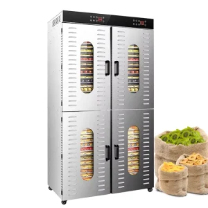 Lecon LT 195 Commercial 80 Tray Stainless Steel 6000W High Temperature (30-90C) Dried Fruit Snack Dehydrator Large Capacity High