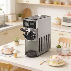Lightweight Mini Ice Cream Machine Automatic with One Touch Operation for Effortless Homemade Ice Cream