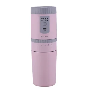Lithium Battery Powered Adjustable Stainless Steel Coffee Grinder with Ceramic Core and Filter for Traveling & Outdoor Use