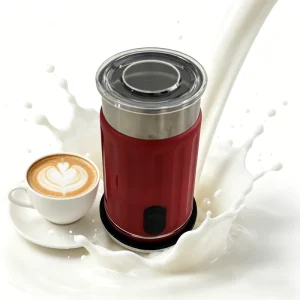 Longbank 4 in 1 Automatic Electric Milk Frother with Temperature Display for Latte Macchiato Milk Steamer