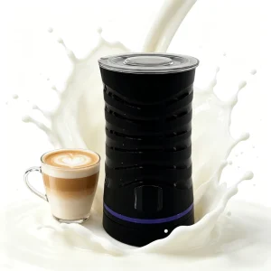 Longbank Electric 4 in 1 Milk Frother for Hot Cold Milk Heating Non Stick Coating Automatic Shut Off Milk Warmer