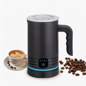 Longbank Electric Milk Steamer Milk Frother Handheld Automatic Hot and Cold Milk Foamer Machine Warmer for Latte