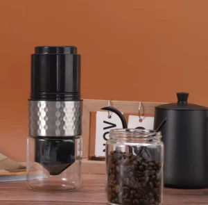 Low MOQ Custom Logo Transparent Electric Coffee Grinder Capacity 18g Coffee Grinder Manual 6 Gear Adjustment