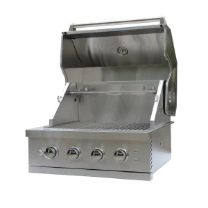 Low MOQ Stainless 304 Outside Kitchen 4 Burner Bbq Gas Grill with LED and Rotisserie